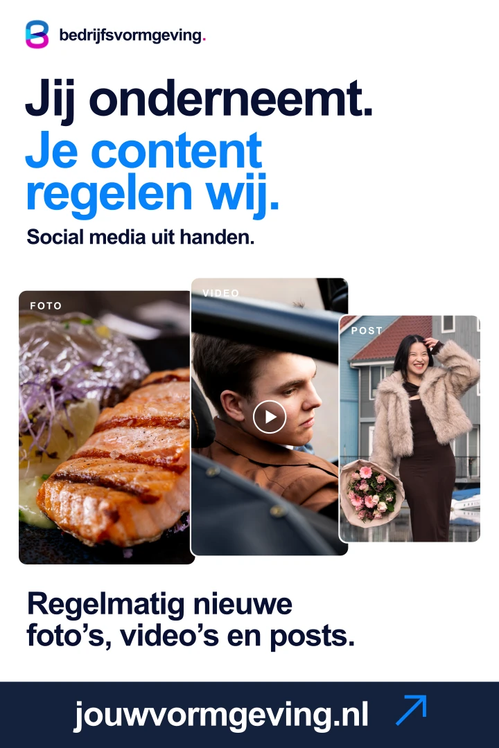 Eigen campagneposter — Jij onderneemt. Je content regelen wij.