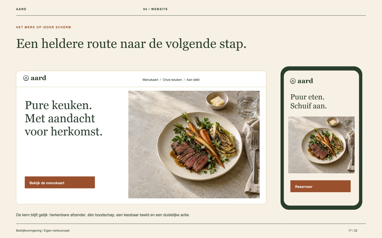 AARD: Website op desktop en mobiel