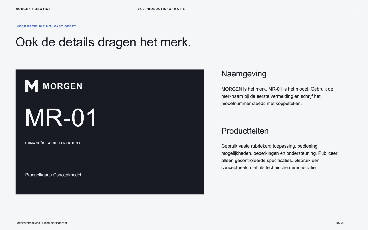 MORGEN Robotics: Productinformatie